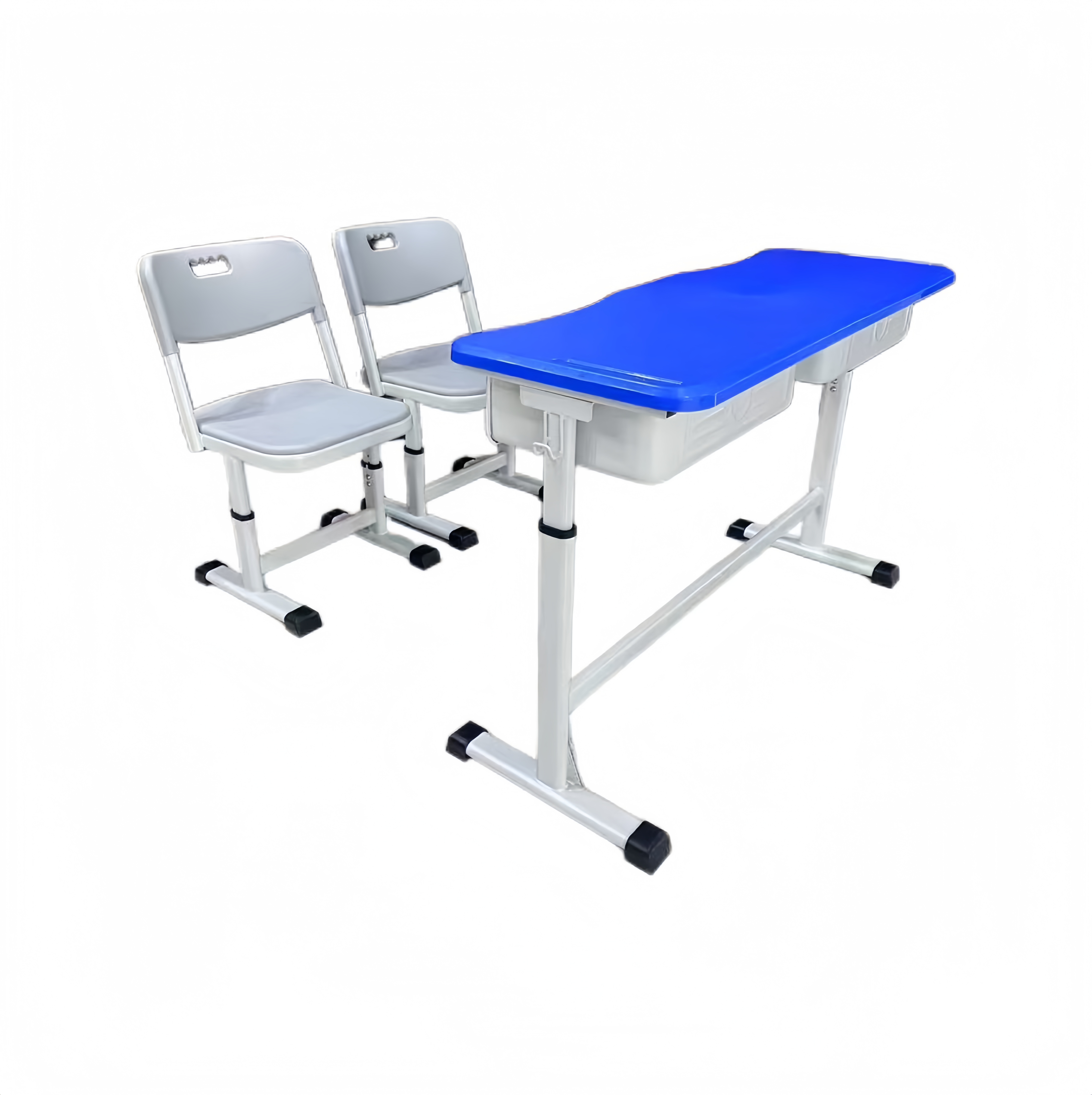 WK21 Plastic double desk and chair
