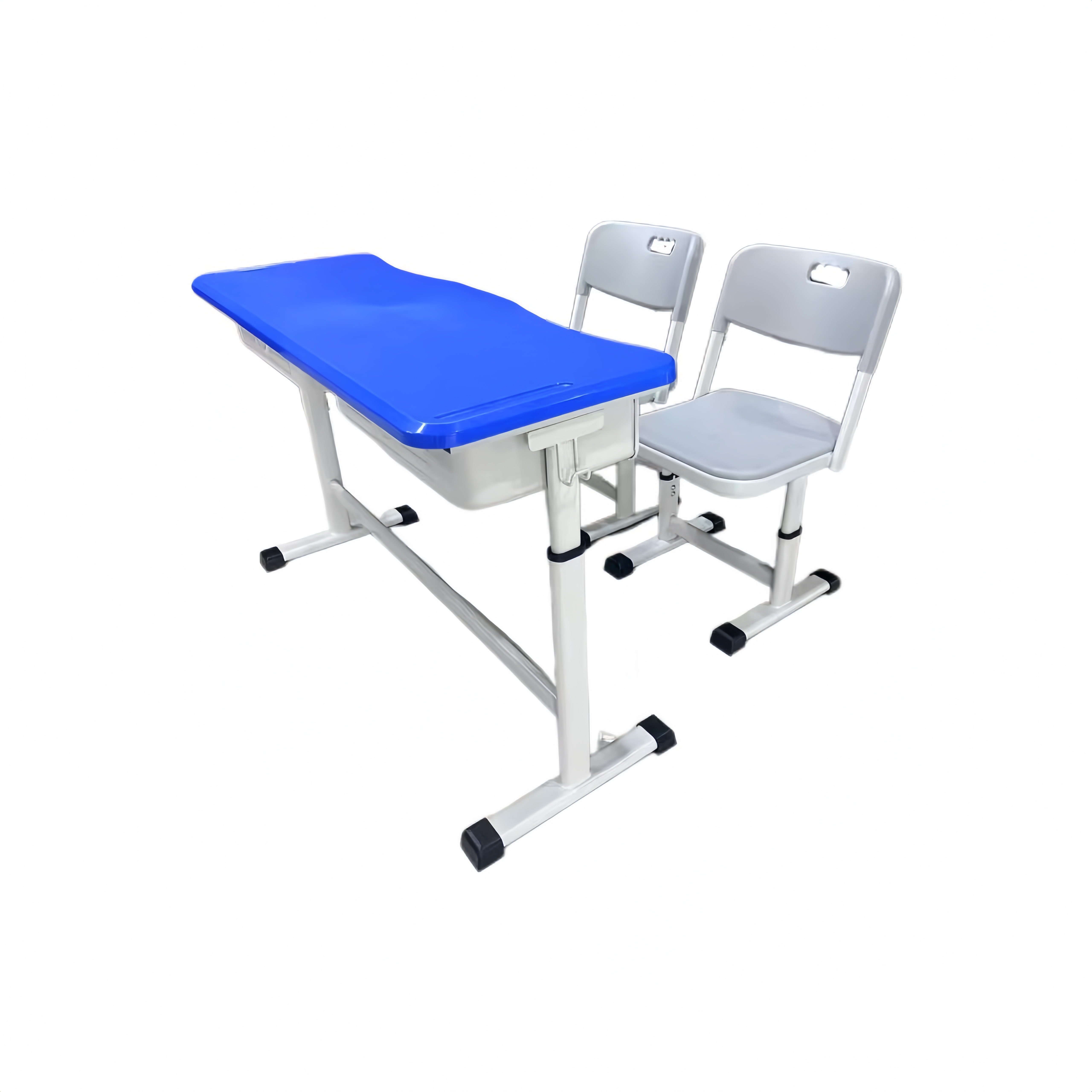 WK21 Plastic double desk and chair