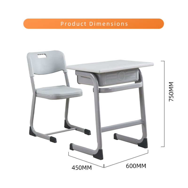 Metal School Desks Classroom Furniture Adjustable Secondary School Desk and Chair for Students