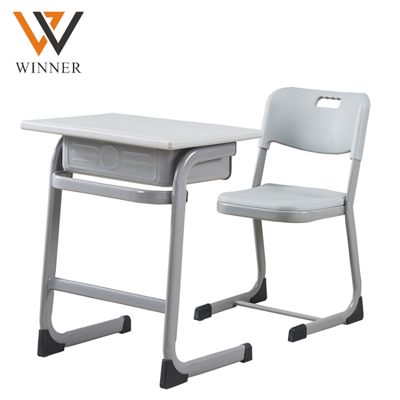 Metal School Desks Classroom Furniture Adjustable Secondary School Desk and Chair for Students