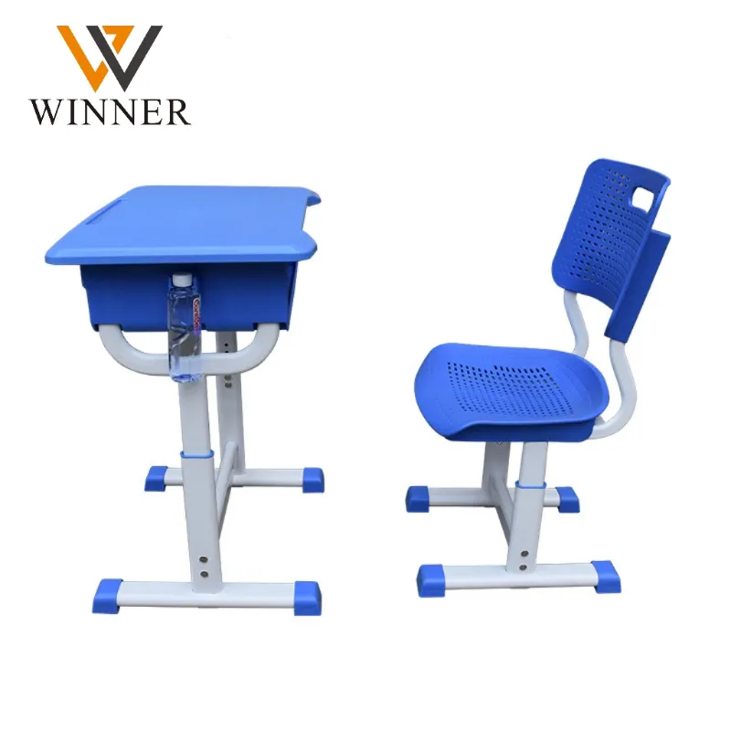 Factory Single Student Desk Classroom Furniture Manufacture Primary School Table and Chairs Comfortable Plastic Set