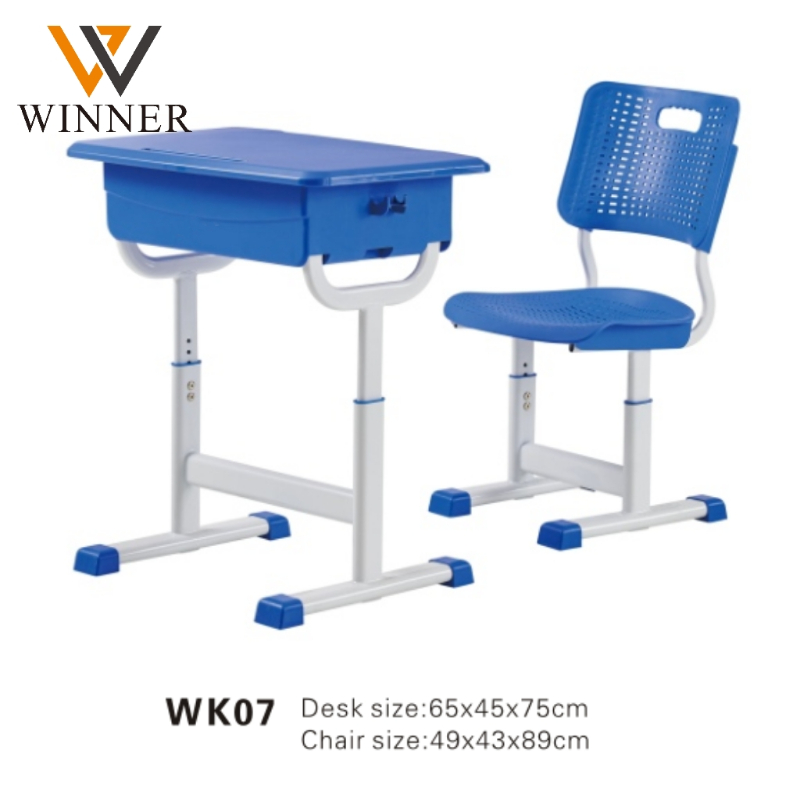 Factory Single Student Desk Classroom Furniture Manufacture Primary School Table and Chairs Comfortable Plastic Set