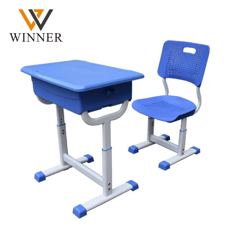 Factory Single Student Desk Classroom Furniture Manufacture Primary School Table and Chairs Comfortable Plastic Set