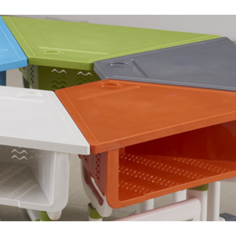 Wholesale Adjustable Height Kids Plastic Chairs and Tables Set for Preschool Classroom Children Kindergarten Furniture