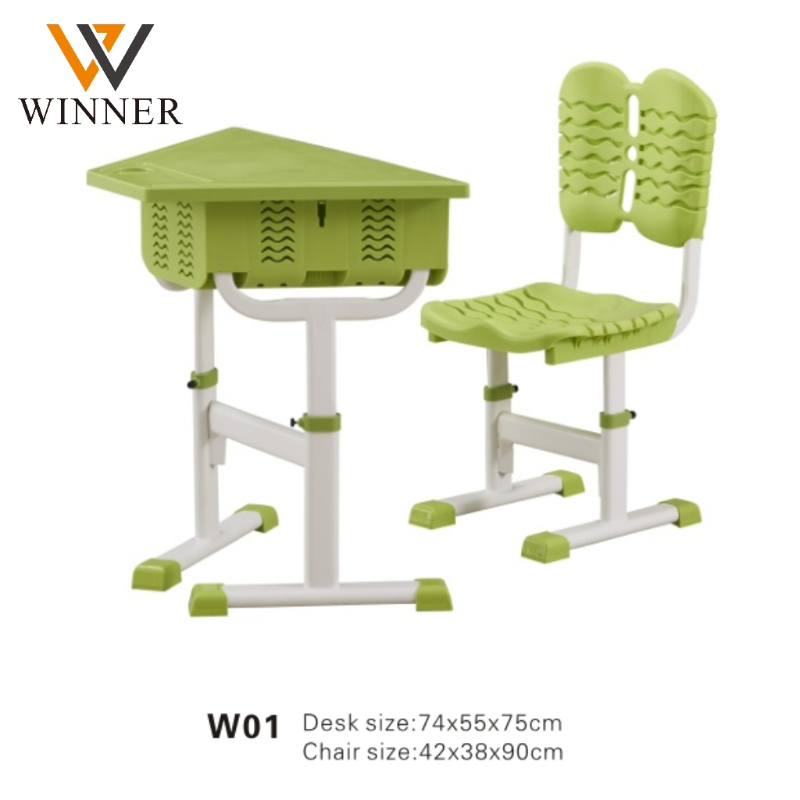 Wholesale Adjustable Height Kids Plastic Chairs and Tables Set for Preschool Classroom Children Kindergarten Furniture