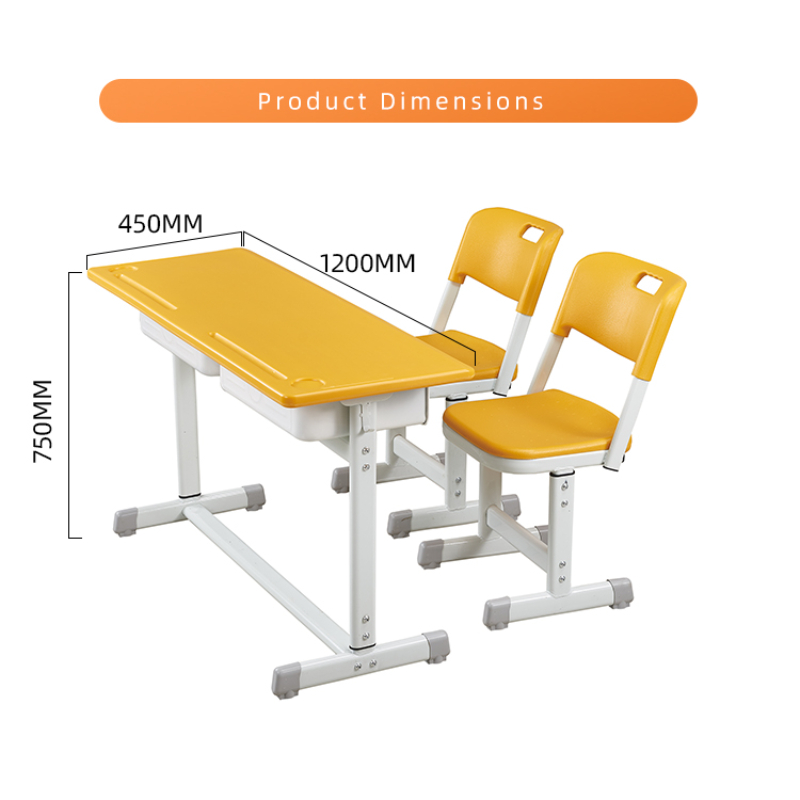 High School Furniture Classroom Tables and Chairs With Heightable Height