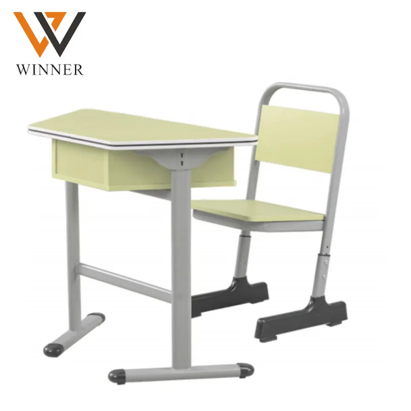 Furniture Primary School Single Table Seat Adjustable Study Student Desk and Chair for Kids