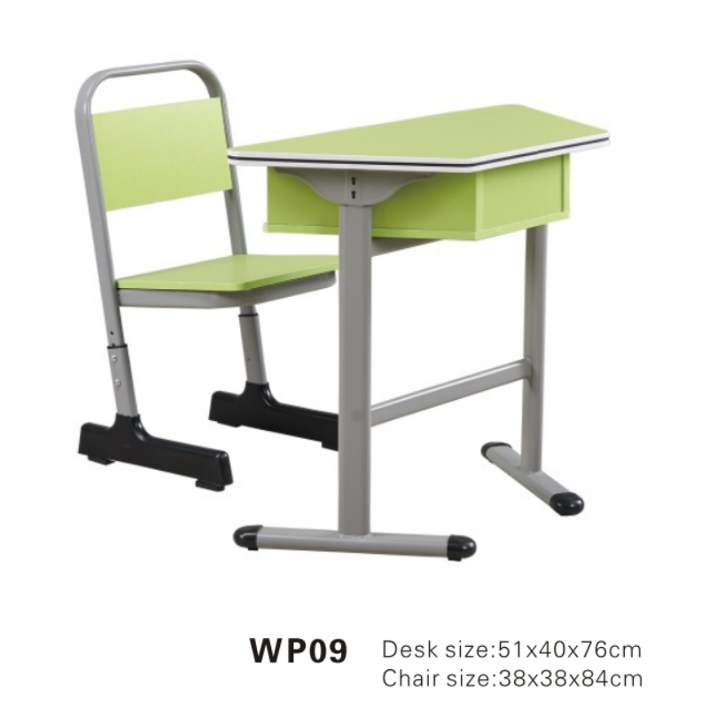 Furniture Primary School Single Table Seat Adjustable Study Student Desk and Chair for Kids