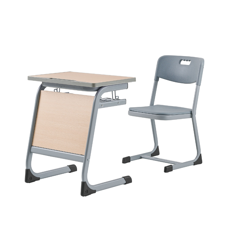 Elementary School Classroom Student Desk Single Seat Desk and School Class Chair to Study School Desk Wood