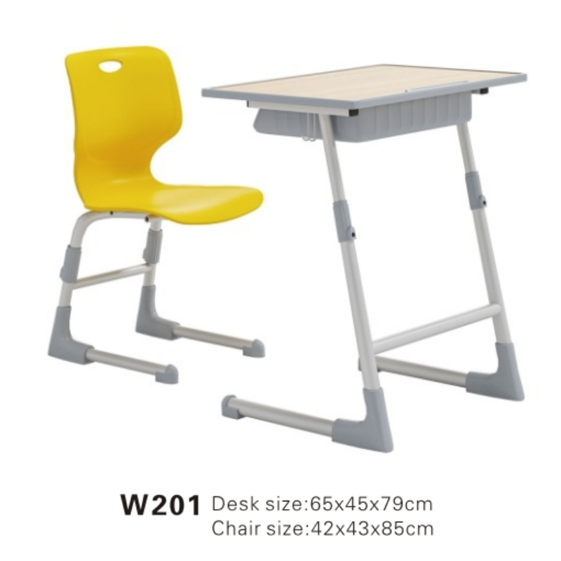Aluminum Alloy Leg Table Metal High Quality Student Furniture Desk and Chair