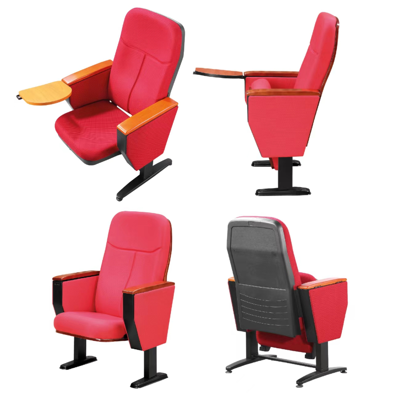 Factory Directly Wholesale Commercial Theater Church Auditorium Seating Chair Church Pews Hall Seat Conference Chair Writing Pad