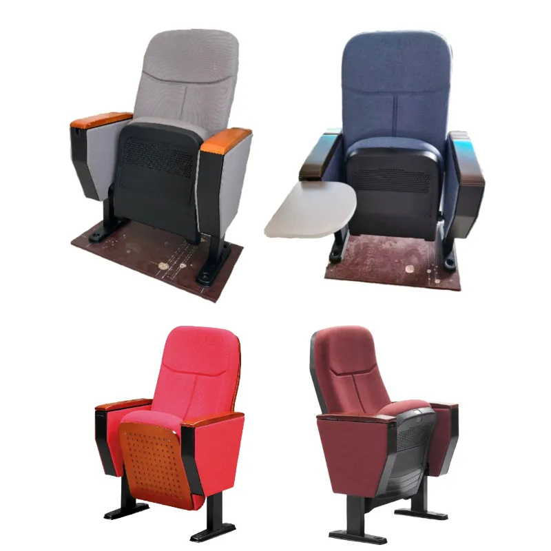 Factory Directly Wholesale Commercial Theater Church Auditorium Seating Chair Church Pews Hall Seat Conference Chair Writing Pad