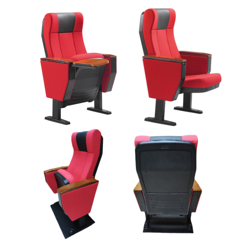 Theater Seat Hall Simple Auditorium Chair Plastic Church Chair Arm Board Foldable Writing Pad