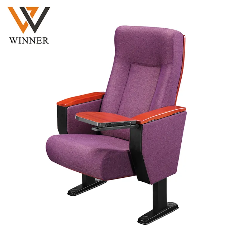 Auditorium Chair Seats Writing Tablet for Church Theater Lecture Chairs