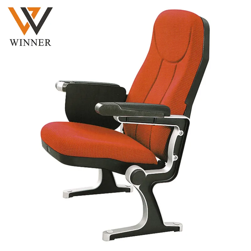 Adjustable Feet Study Room Chair Auditorium Seating with Writing Pad Plastic Auditorium Chair