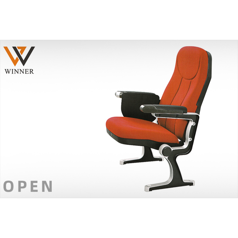 Adjustable Feet Study Room Chair Auditorium Seating with Writing Pad Plastic Auditorium Chair