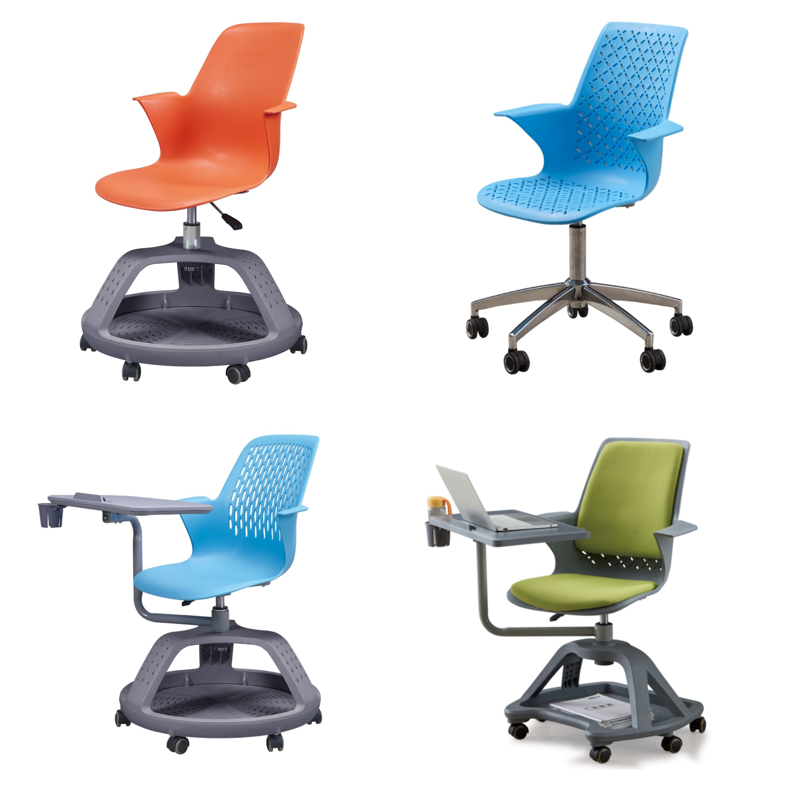 New Design Plastic Classroom Chair with Writing Pad Student and Meeting Chair