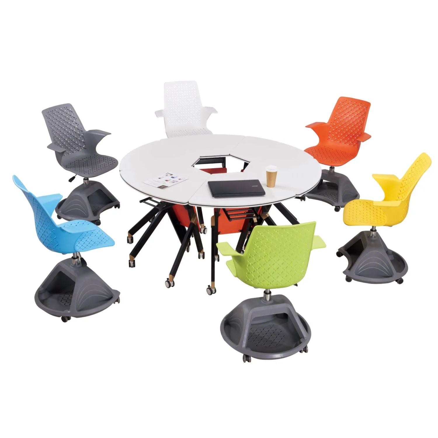 New Design Plastic Classroom Chair with Writing Pad Student and Meeting Chair