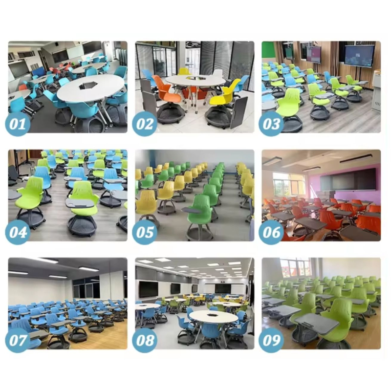 Factory Cushion Training Chair Modern Office Training Room Chair College Writing Training Chair