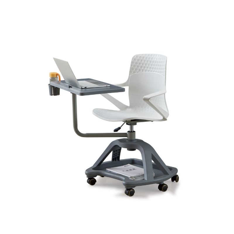 Conference Office School Student Movable Training Chair Plastic Chair with Arm Rest Writing Pad