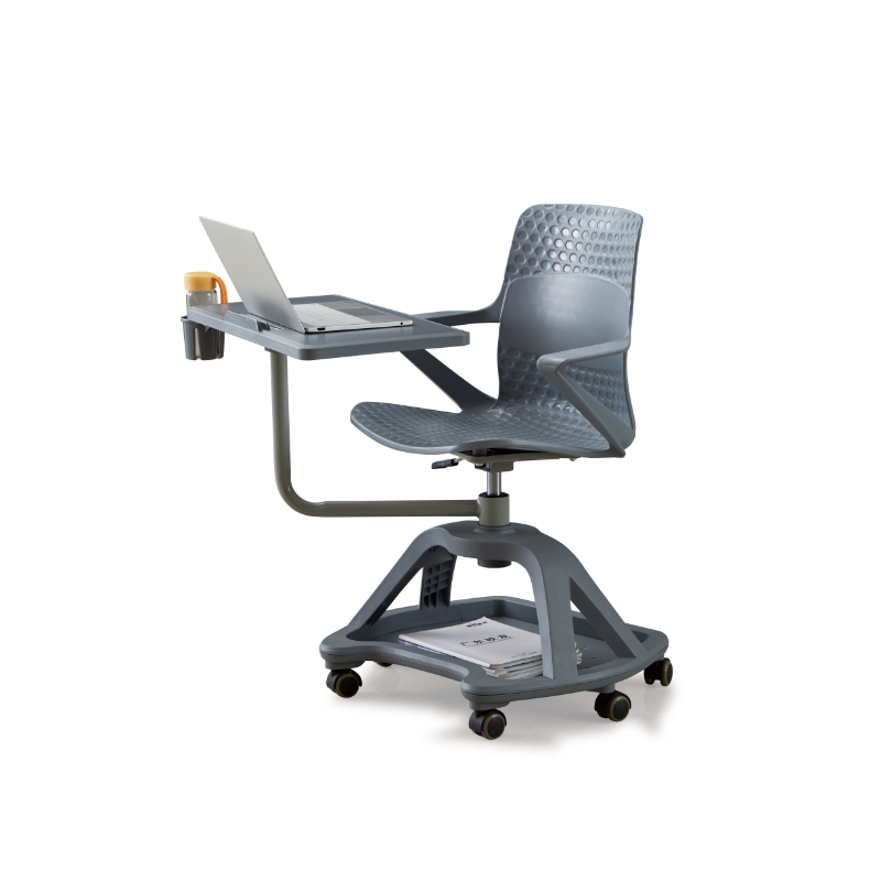 Conference Office School Student Movable Training Chair Plastic Chair with Arm Rest Writing Pad