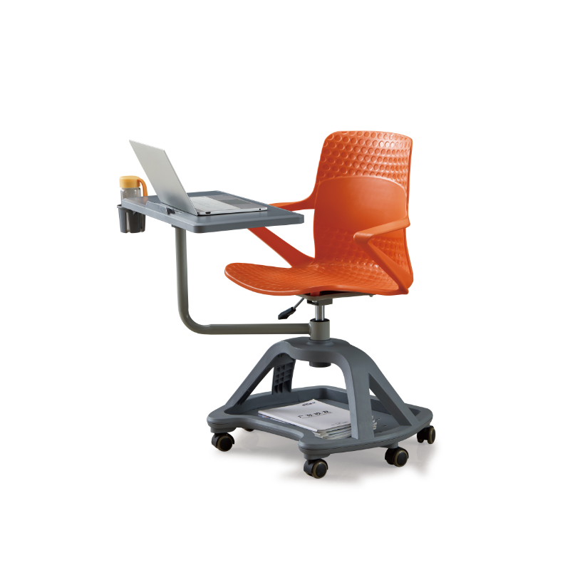Conference Office School Student Movable Training Chair Plastic Chair with Arm Rest Writing Pad