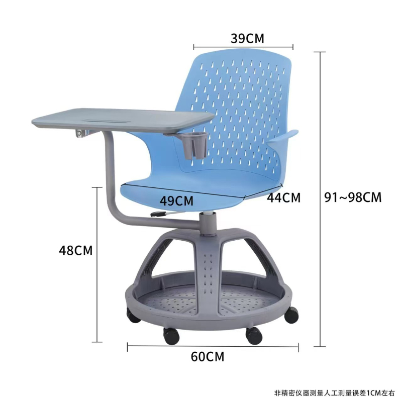 Folding Board Modern Office Meeting Classroom Training Room Chair Writing Table for Student Staff
