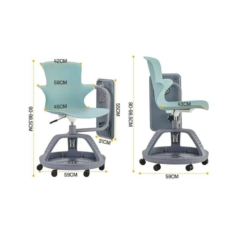 School Furniture Student Desk Chair Training Chair With Writing Board