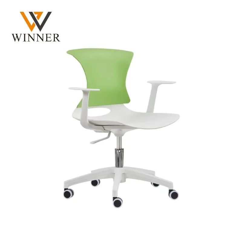 College University School Classroom Students Furniture Computer Chair Wheels PP Backrest Negotiation Training Chair