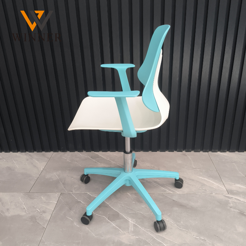 College University School Classroom Students Furniture Computer Chair Wheels PP Backrest Negotiation Training Chair