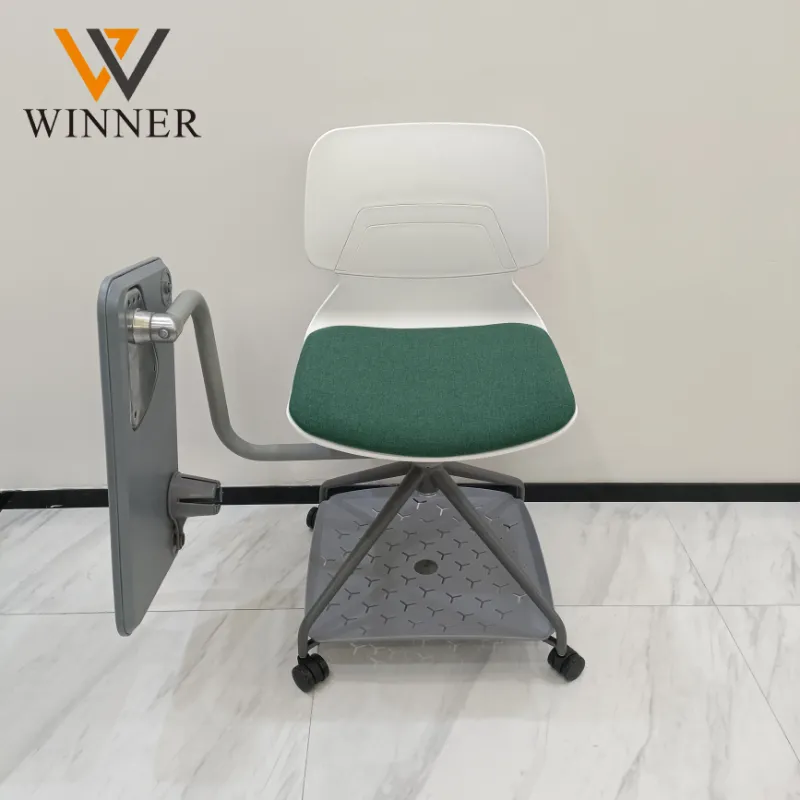 School Study Training Center Plastic Chair Mobile Writing Board Desk Chair for Conference Meeting Room Executive