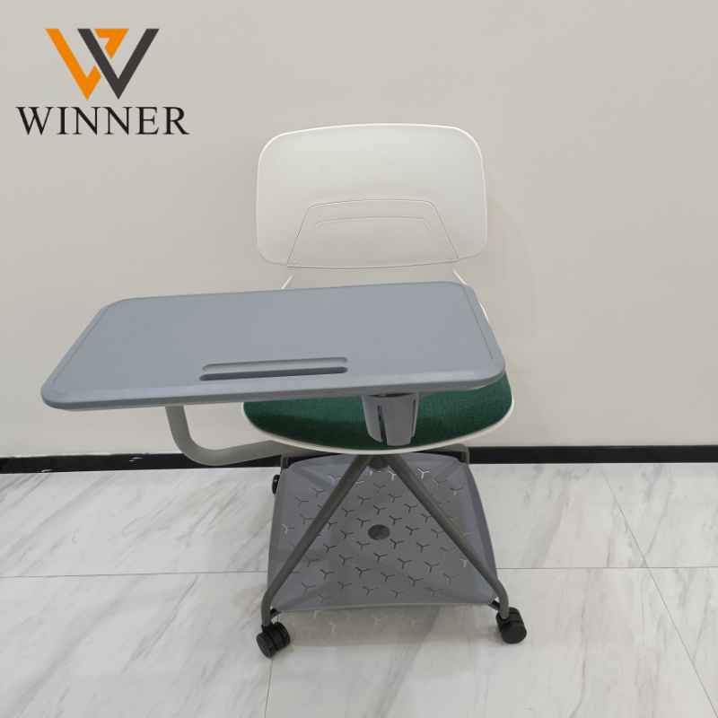 School Study Training Center Plastic Chair Mobile Writing Board Desk Chair for Conference Meeting Room Executive