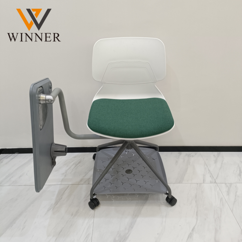 School Study Training Center Plastic Chair Mobile Writing Board Desk Chair for Conference Meeting Room Executive