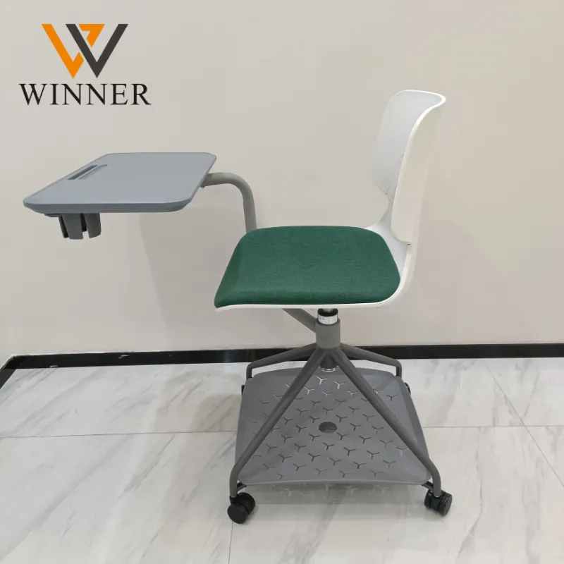 School Study Training Center Plastic Chair Mobile Writing Board Desk Chair for Conference Meeting Room Executive