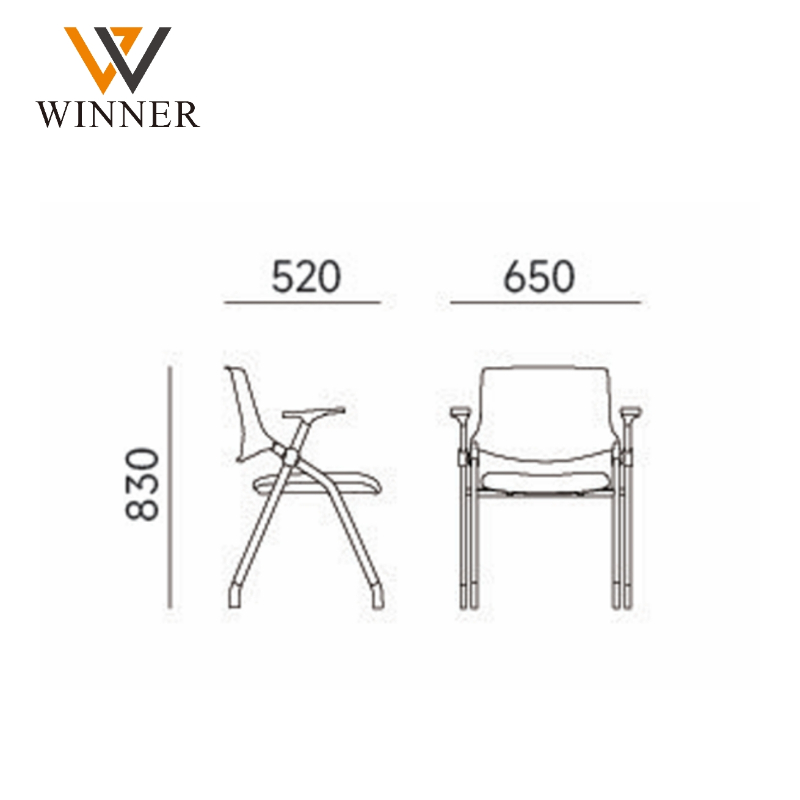 Convenient Movable Training Mesh Fabric Conference Chair Training Chair Office Furniture
