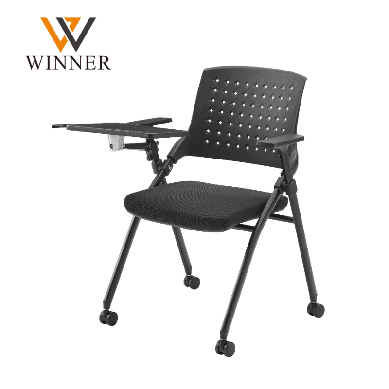 Office Adult Study Table Chair Training Room Station Airport Tablet Chair with Writing Pad