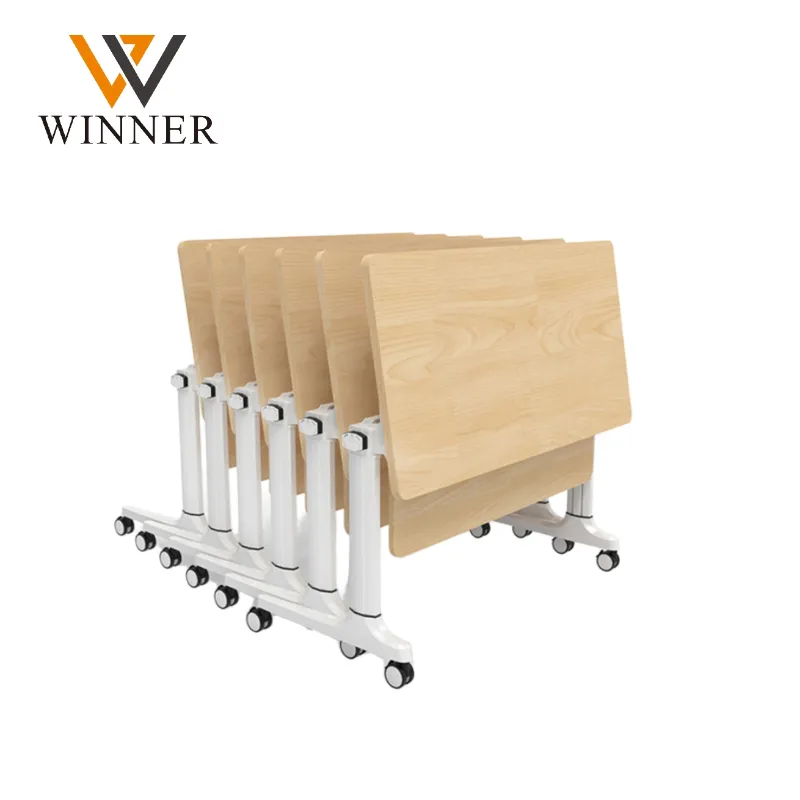 Modern Training Meeting Room Conference School Folding Tables Foldable Executive Computer Office Desks With Drawer