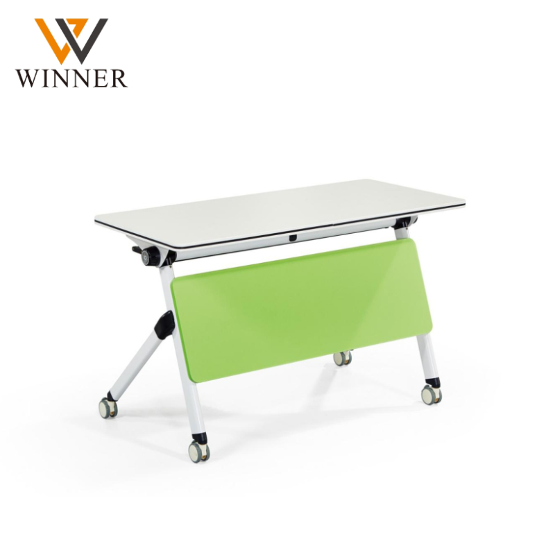 Conference Room Rectangular Half Round Conference Table Movable Training Folding Table