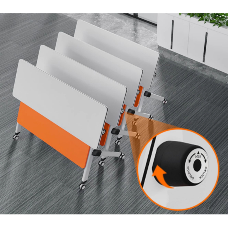 Conference Room Rectangular Half Round Conference Table Movable Training Folding Table