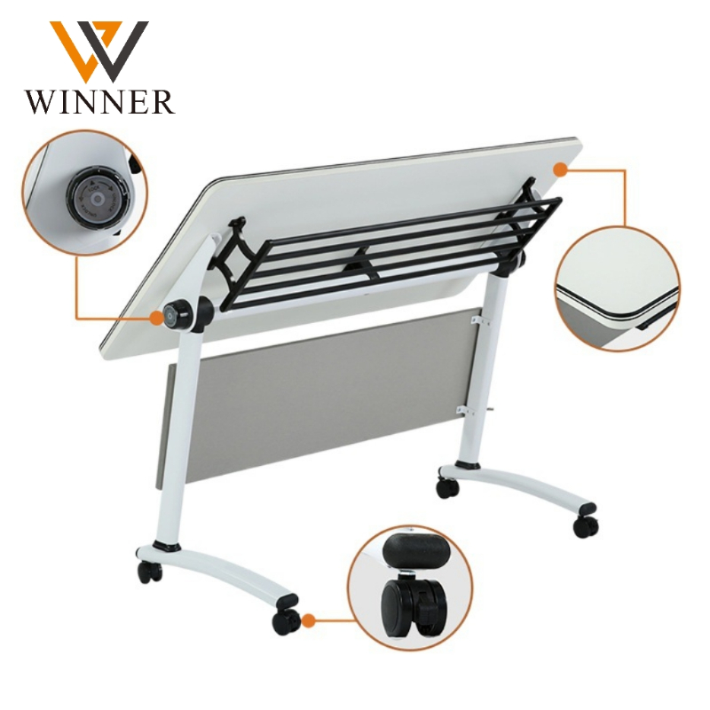 Wooden Meeting Room Office Desk Chair Conference Table Foldable School Modern Folding Training Table