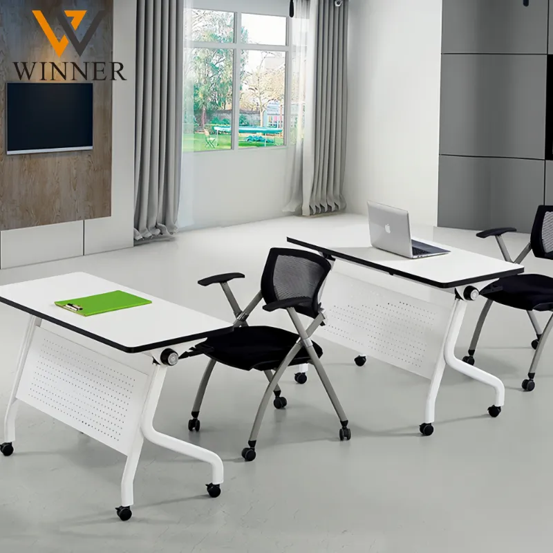 Convenient Office Furniture Training Room Seminar Desk Meeting Folding Movable Office Table Office