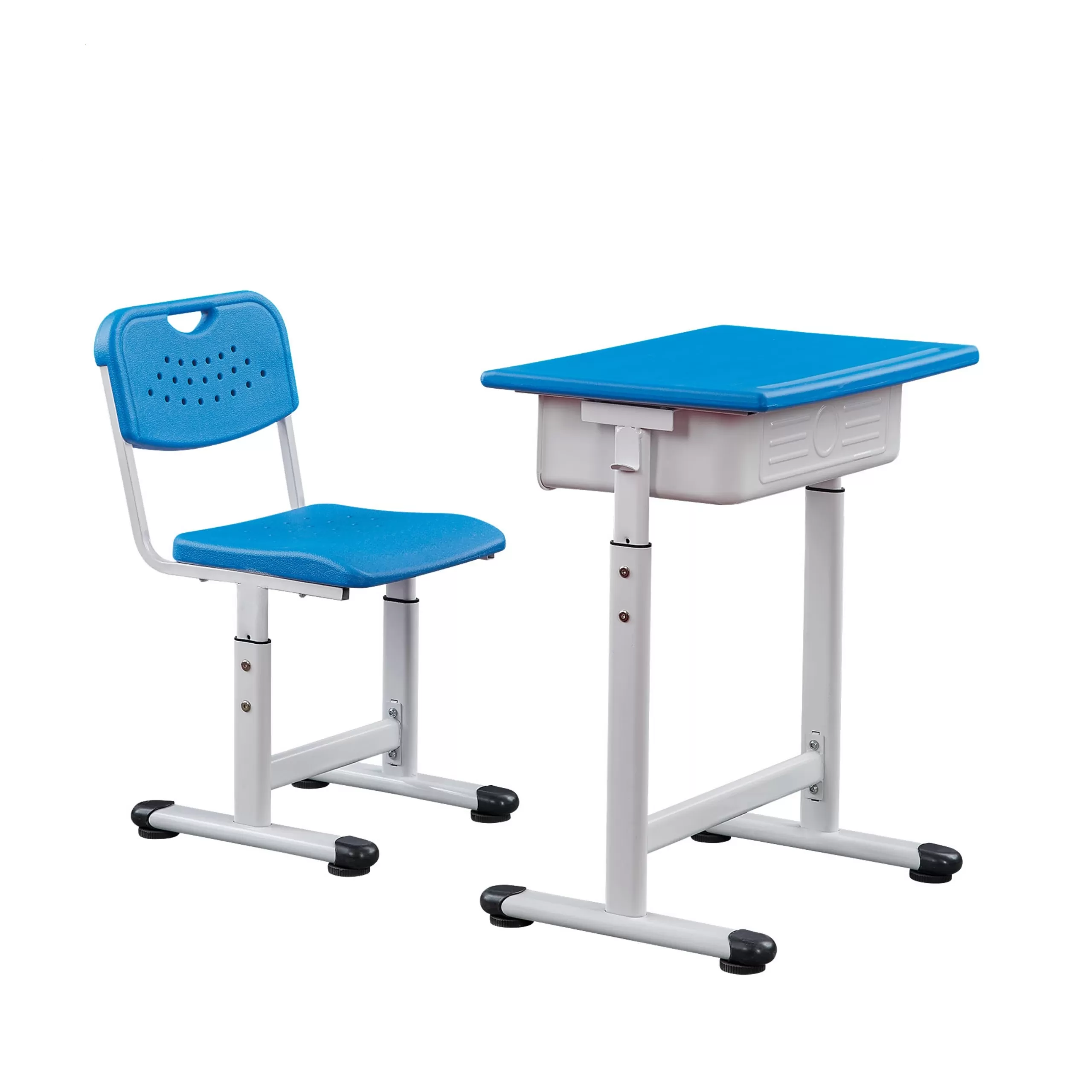 WK16 Metal adjustable-height student desk and chair