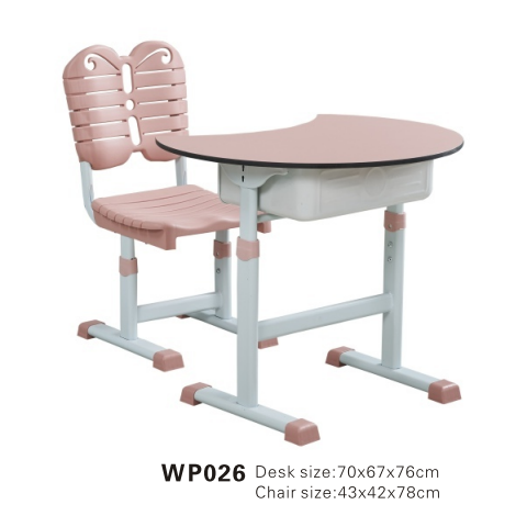 Adjustable height desks and chairs