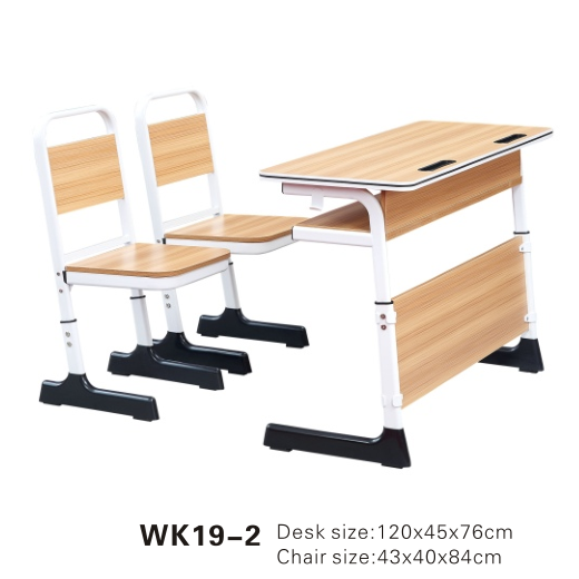 wholesale wooden double classroom chair