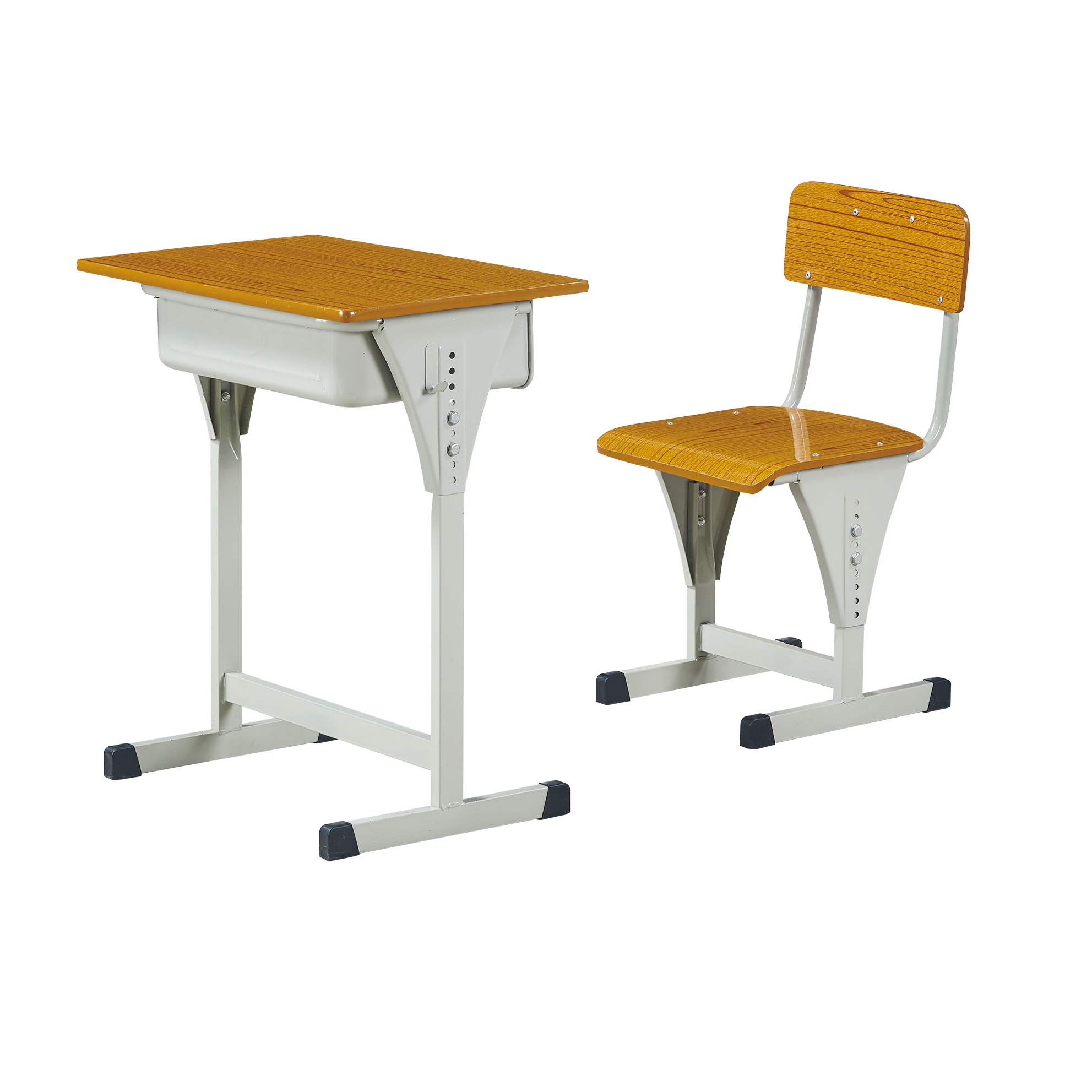 WK03 MDF single-person desk and chair with anti-slip pads