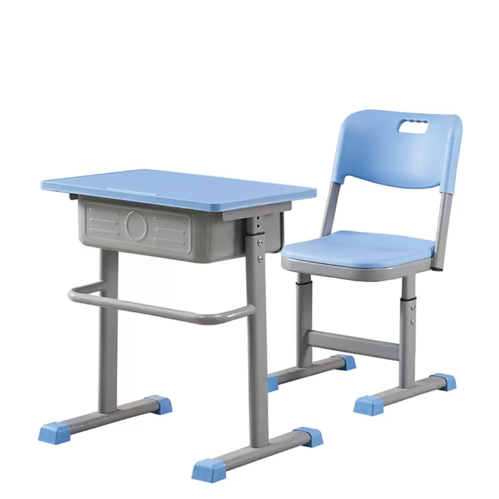 W89C MDF single-person desk and chair with pen slot