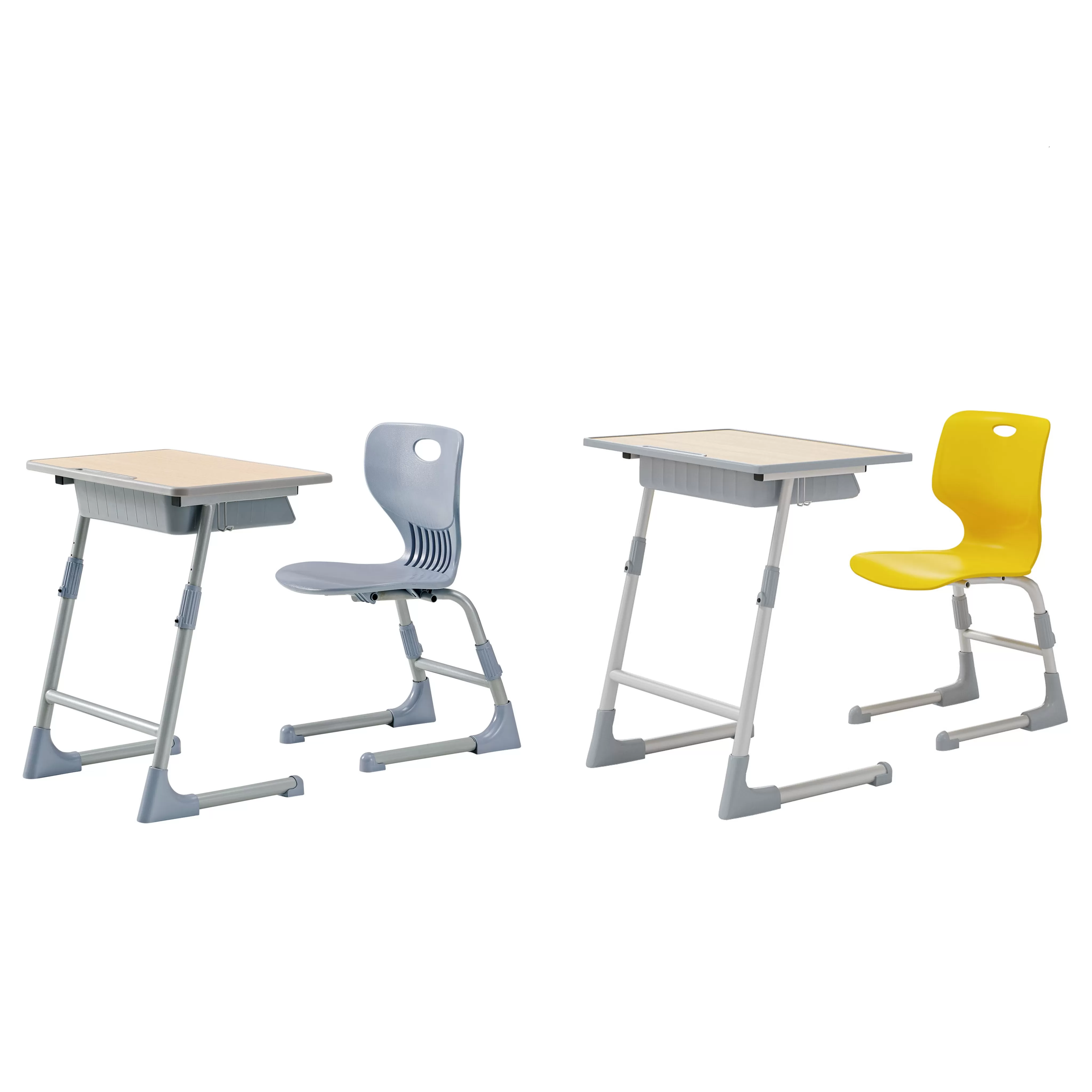 W202 PP plastic adjustable height desk and chair