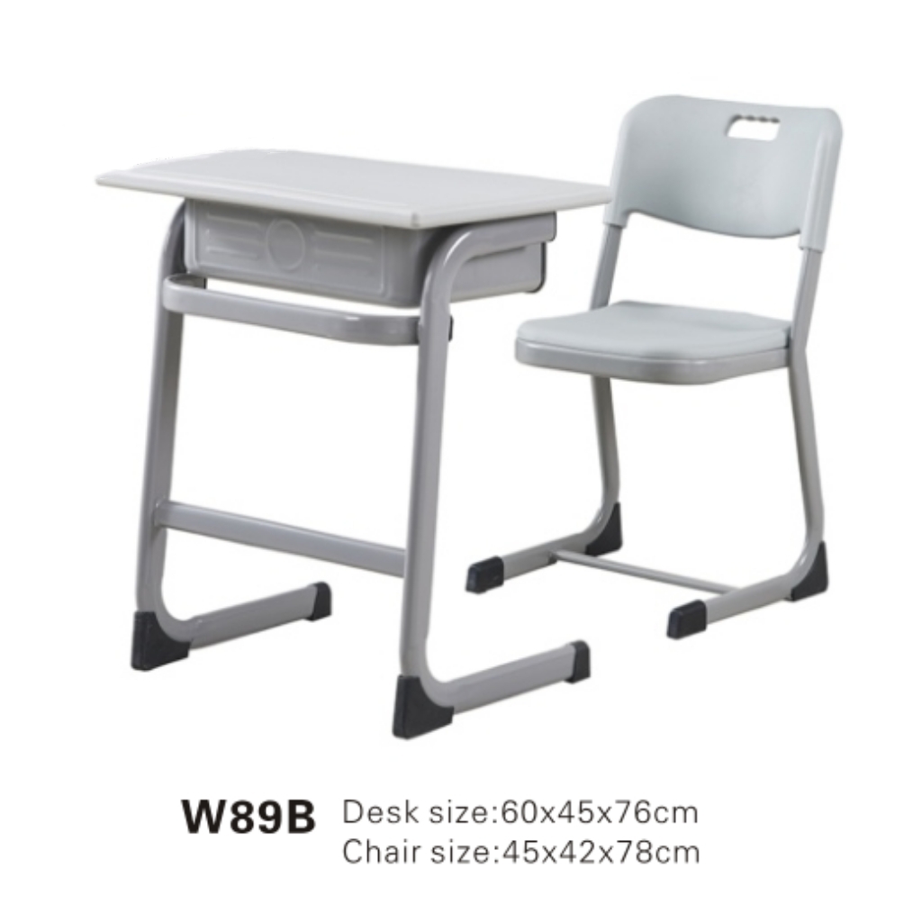 W89B Injection molded edge sealed student desks and chairs