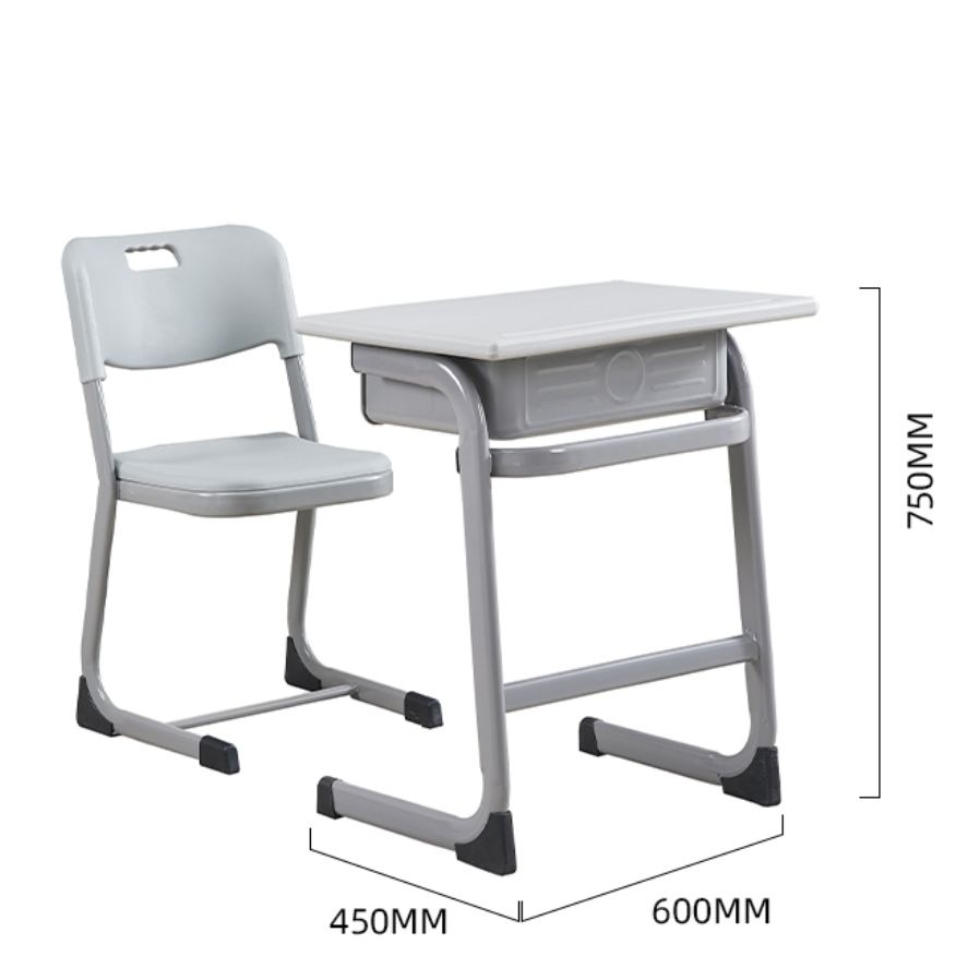 W89B Injection molded edge sealed student desks and chairs