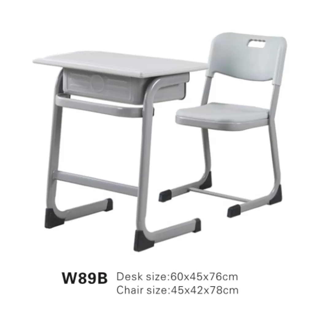 W89B Injection molded edge sealed student desks and chairs